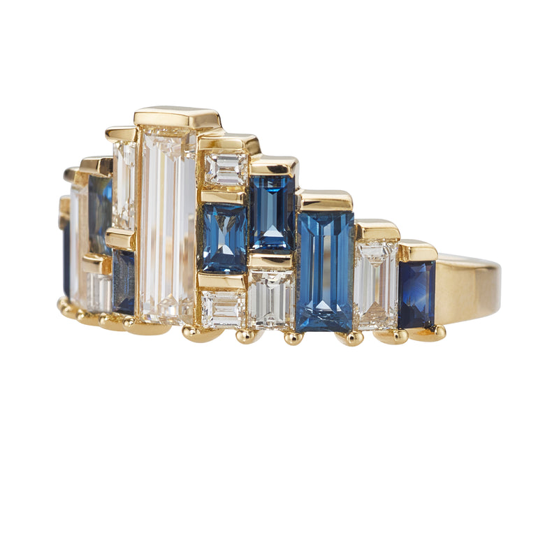 Baguette-Cut-Sapphire-and-Diamond-Tiara-Ring-side