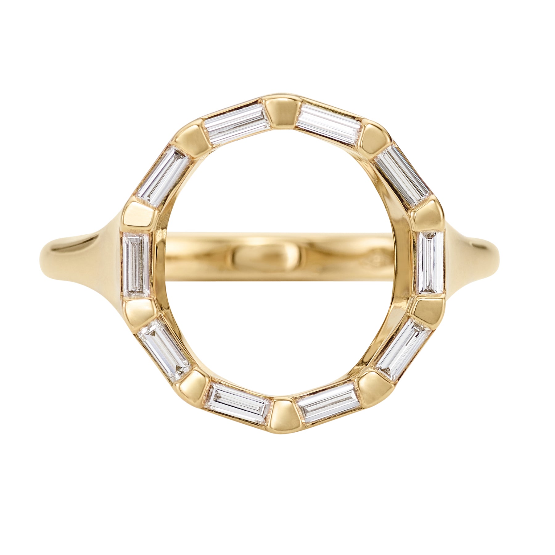 Baguette-Diamond-and-Gold-Circle-Statement-Ring-closeup