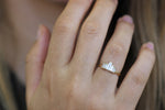 Baguette Engagement Ring On Finger 
