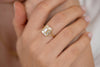 Baguette Cut Engagement Ring - Baguette Temple Ring on Hand Side View 