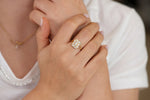Baguette Cut Engagement Ring - Baguette Temple Ring on Hand Other Angle 