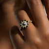Black-Diamond-Mandala-Engagement-Ring-With-Baguette-Diamond-Band-moment