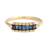 Blue Sapphire Baguette Engagement Ring