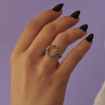 Bubble-Multicolor-Sapphire-Ring-on-finger
