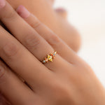 Candy-Colored-Engagement-Ring-with-a-Fancy-Yellow-Diamond-OOAK-on-finger