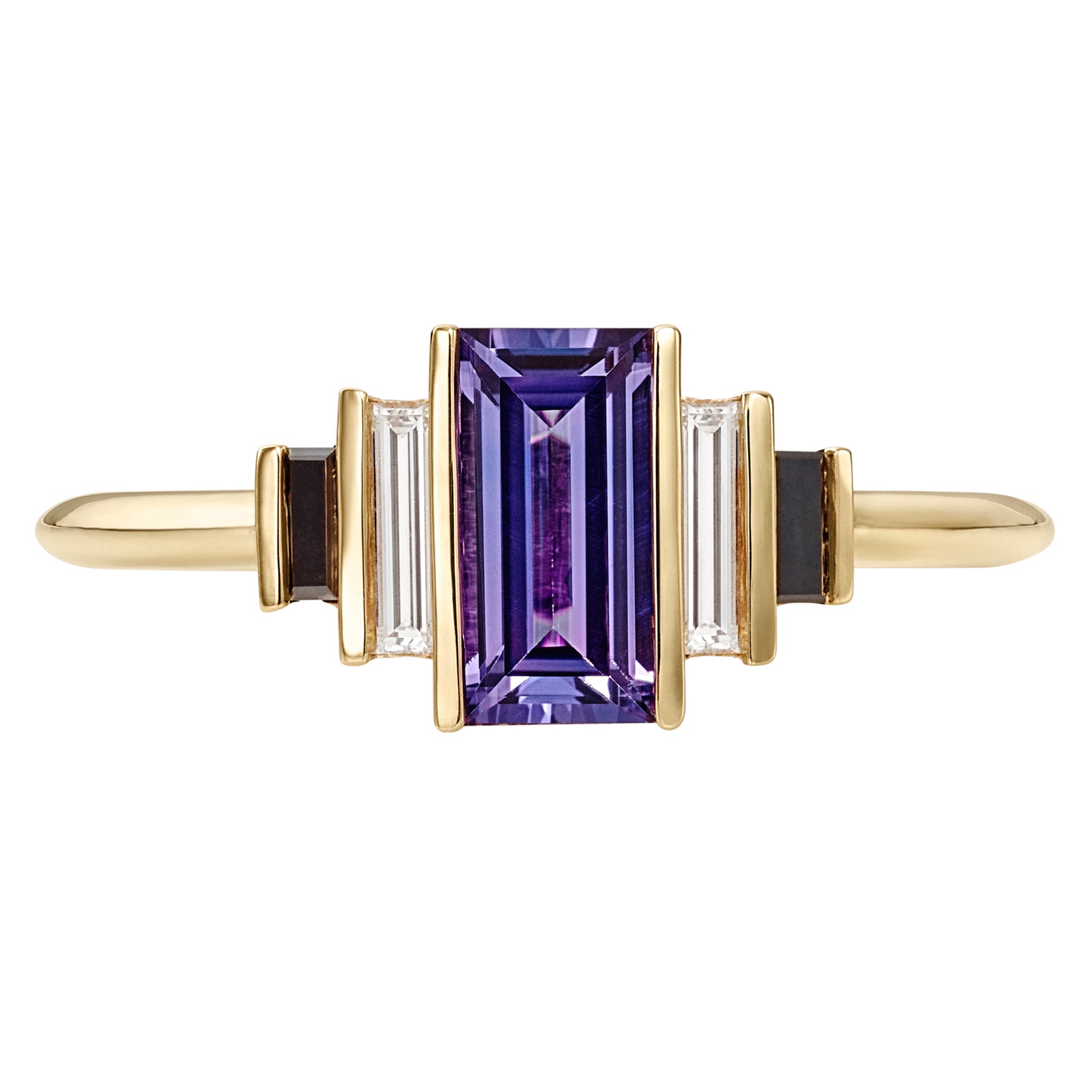 Carina-OOAK-Purple-Sapphire-Baguette-Diamond-Engagement-Ring-closeup