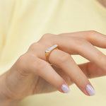 Channel-Statement-Ring-with-Baguette-Cut-Diamonds-on-finger