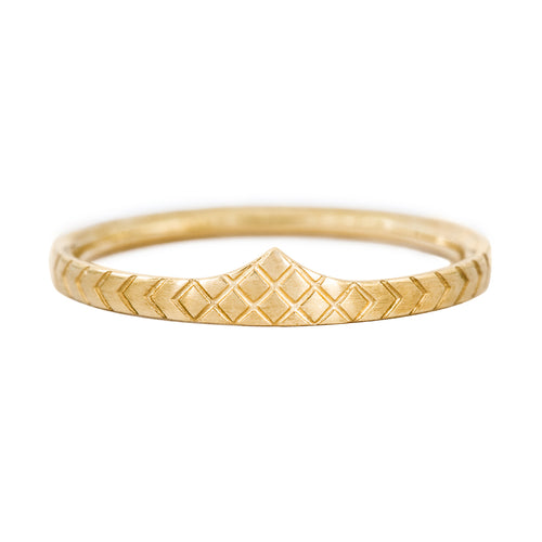 Delicate Wedding Band - Patterned Ring 
