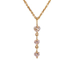 Diamond-Necklace-with-a-Tiny-Heart-Chain-Pendant-closeup
