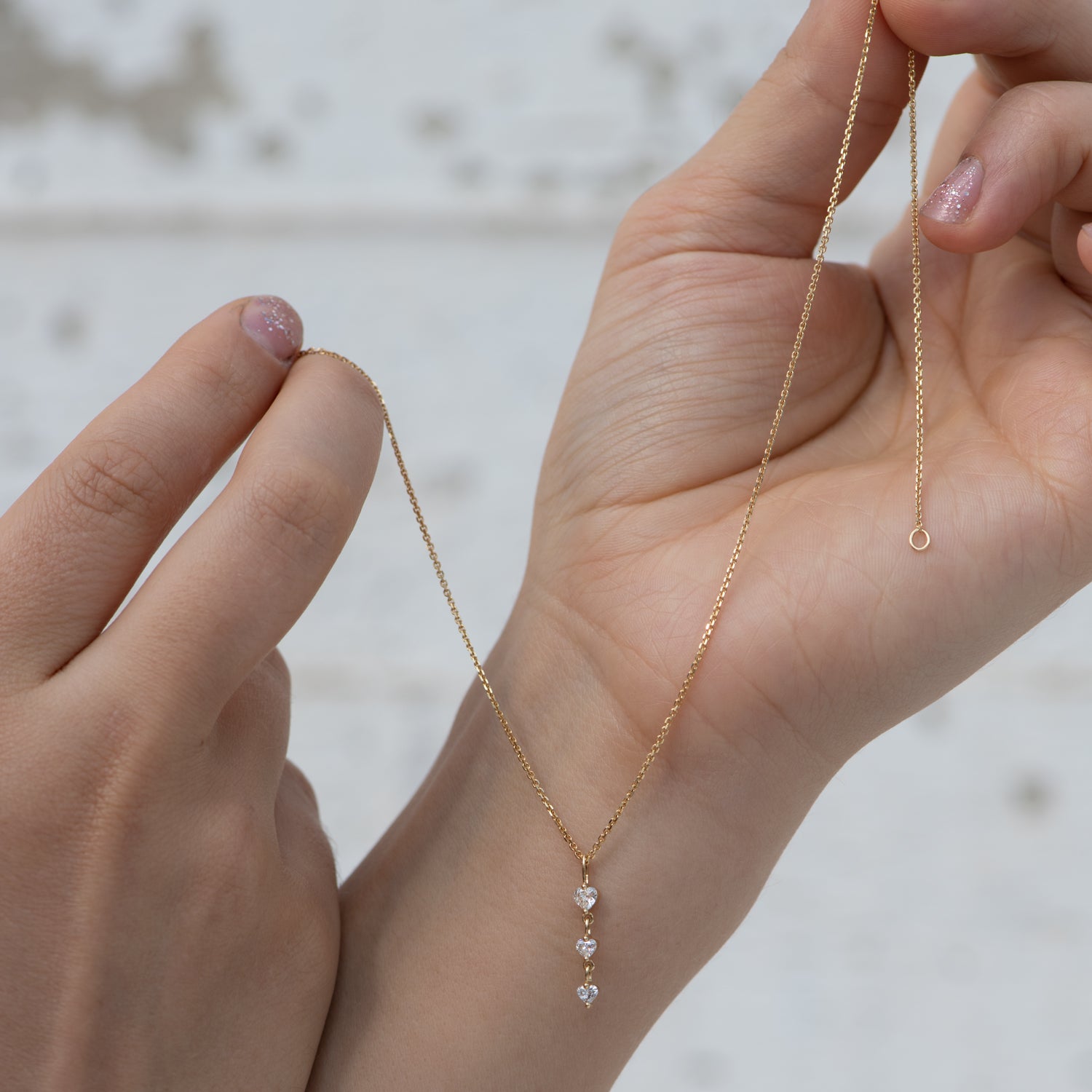 14K Gold Tiny Diamond Heart Necklace – FERKOS FJ