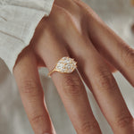Dome-Marquise-Diamond-Gold-Engagement-Statement-Ring-side-SHOT