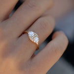 Dual-Diamond-Engagement-Ring-with-a-Cluster-of-Brilliant-Cut-Diamonds-side-shot
