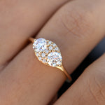 Dual-Diamond-Engagement-Ring-with-a-Cluster-of-Brilliant-Cut-Diamonds-top-shot