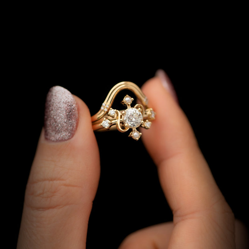 Elemental-Engagement-Ring-with-Diamonds-and-Pearls-top-side-in-set