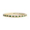Emerald And Diamond Eternity Wedding Band