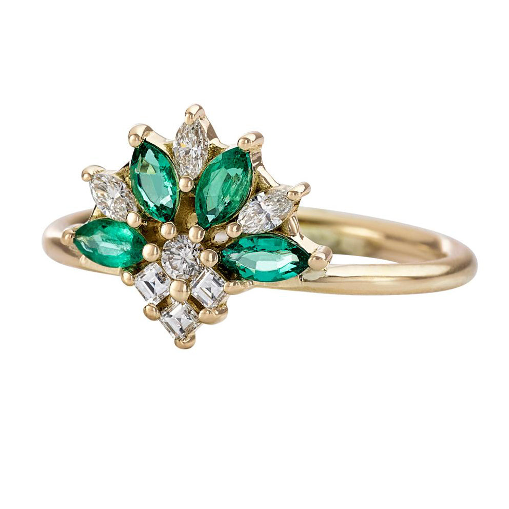 Love DIAMOND 9ct White Gold 0.16ct Diamond Cluster Engagement Ring |  very.co.uk
