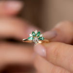 Emerald-and-Diamond-Cluster-Engagement-Ring-top-shot