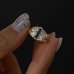 Engagement-Ring-with-Lab-Grown-Half-Moon-Diamonds-and-Sapphire-sparking