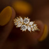 Cluster Engagement Ring with Round Diamonds - Flora