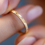 Engraved-Golden-Sun-Pattern-Wedding-Band-side-shot