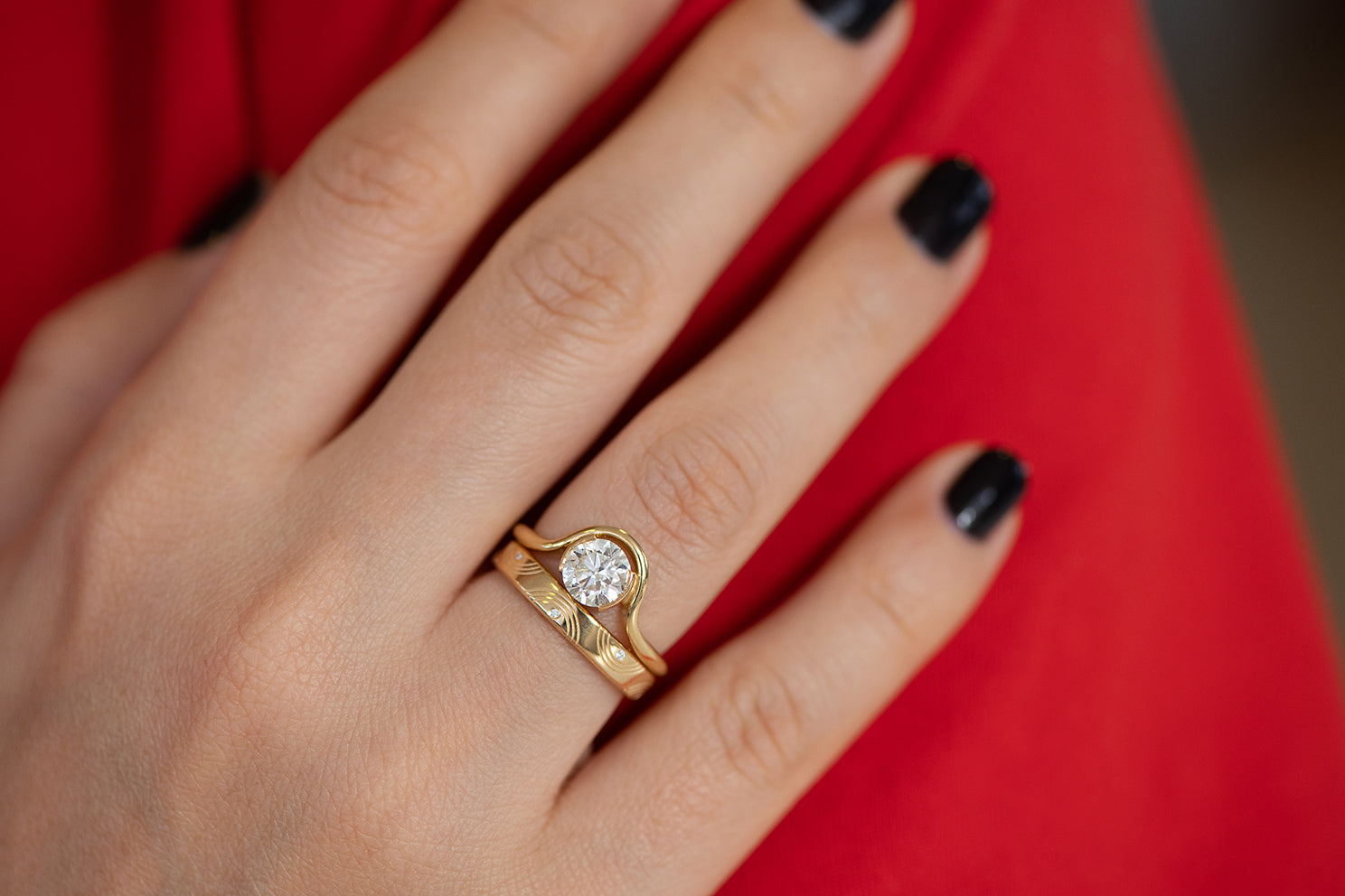 Halo Moissanite Engagement Ring Wedding Band Set for Women – MomentWish  Jewelry