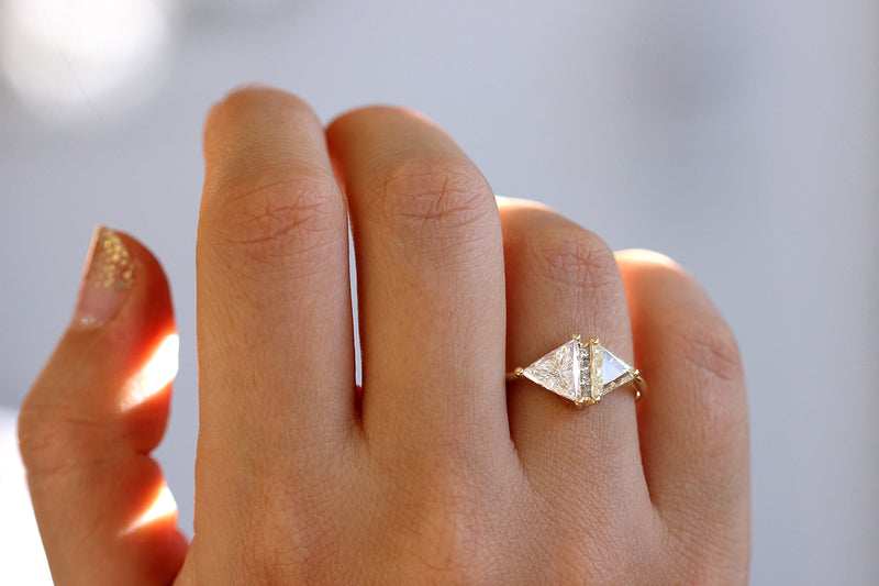 Fancy Yellow Rhombus Diamond Ring