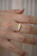 Fancy Yellow Diamond Ring close up