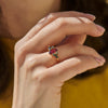 Flowers-of-Evil-Red-Garnet-_-Black-Diamond-Engagement-Ring-SIDE-SHOT