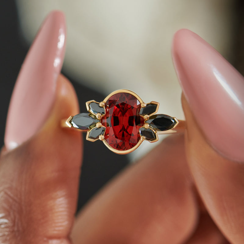 Flowers-of-Evil-Red-Garnet-_-Black-Diamond-Engagement-Ring-artemer