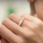 Framed-Horizontal-Engagement-Ring-with-Half-Moon-and-Baguette-Diamonds-sparking