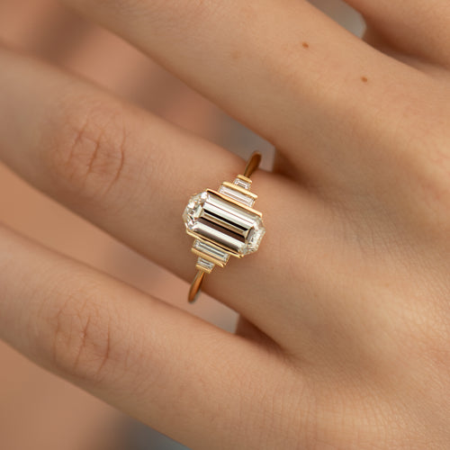 Geometric-Emerald-Cut-Diamond-Engagement-Ring-solid-gold-18k
