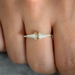 Geometric-Engagement-Ring-with-OOAK-Arrow-Diamonds-sparking
