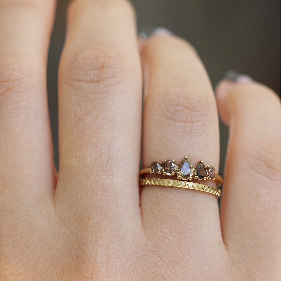 Geometric Ring Style Geometric Wedding Ring - Pattern Gold Ring – ARTEMER