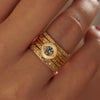 Geometric Wedding Ring - Pattern Gold Ring