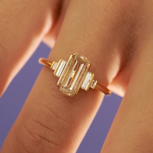 Gobi Top Light Brown Diamond Engagement Ring