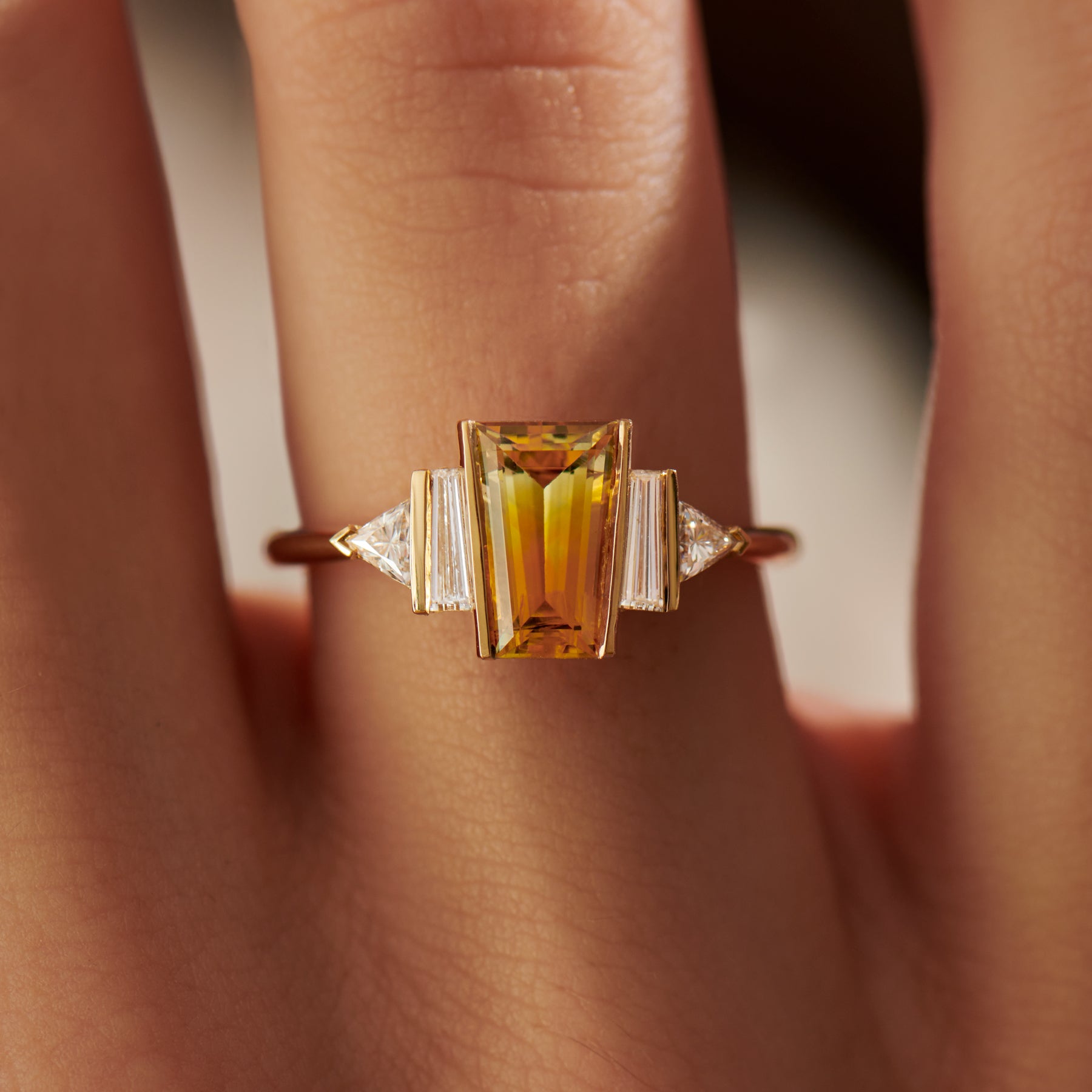 Orange diamond rings Clearance