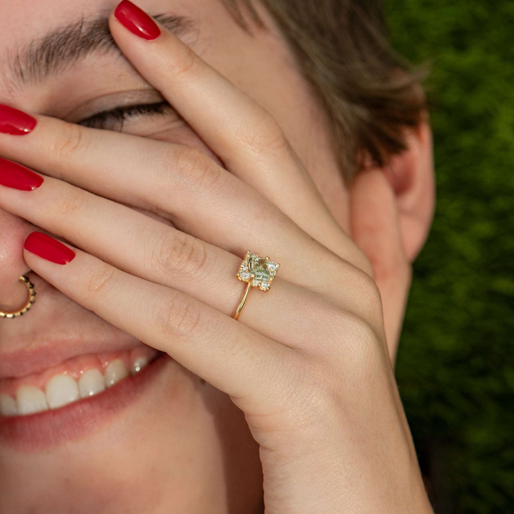 Buy quality designing slim fancy ladies gold ring in Ahmedabad