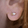 Goldfish-Diamond-Studs-Earrings-with-Pear-Cut-Diamonds-closeup-shiny
