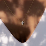 Half-Moon-Diamond-and-Gold-Necklace-The-Moon-Beam-on-the-neck