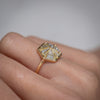 Hexagon-Engagement-Ring-with-Cluster-of-Diamonds-side-shot