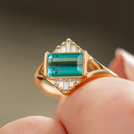 Indicolite-Tourmaline-Engagement-Ring-with-Baguette-Diamond-Pyramids-OOAK-sparkin