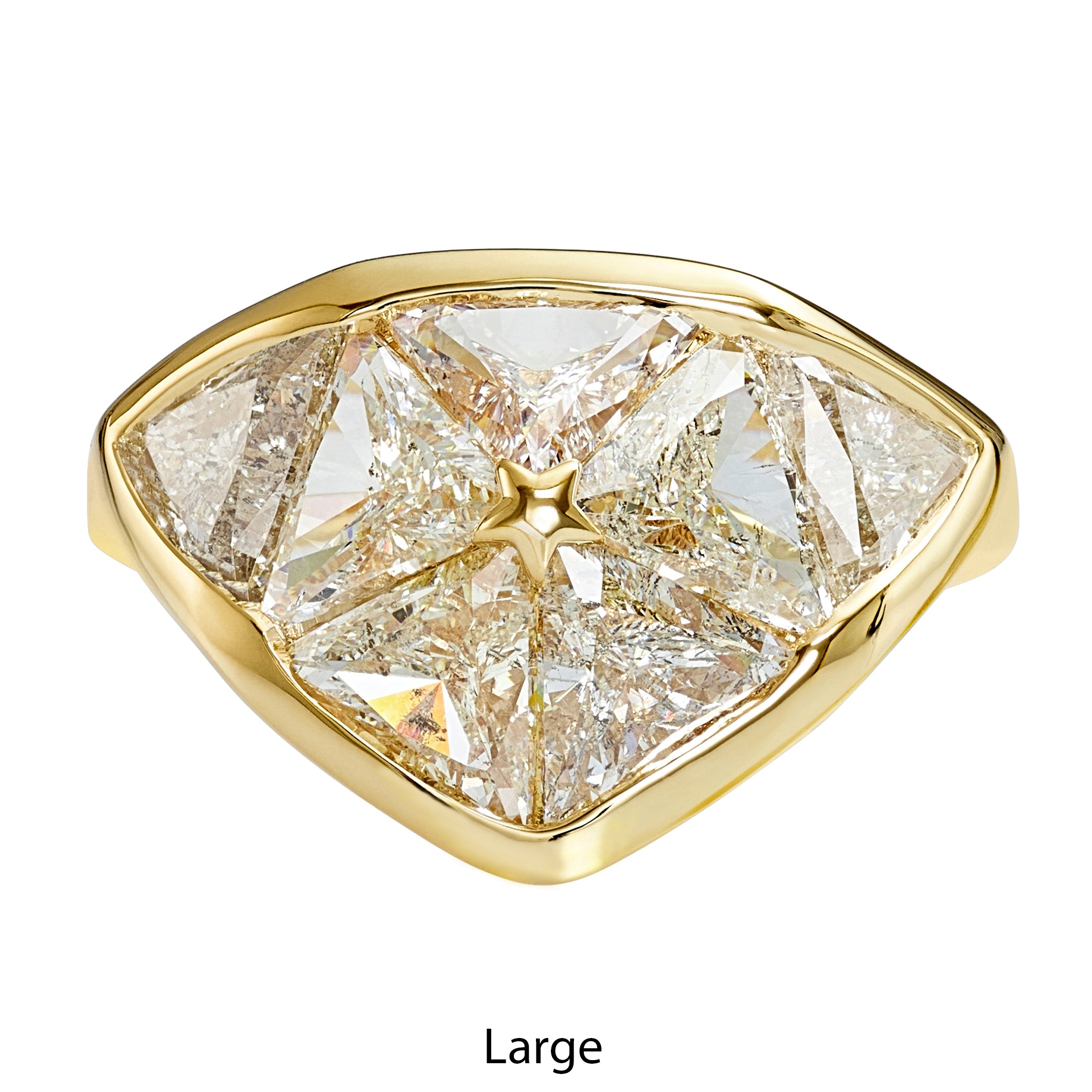Interstellar Dome Ring with Triangle Cut Diamonds – ARTEMER