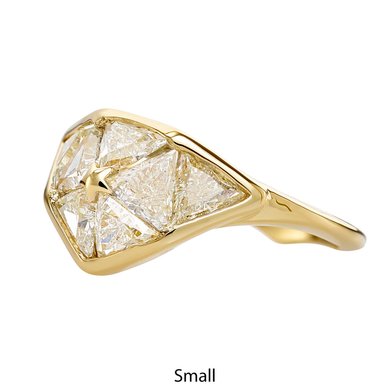 Interstellar Dome Ring with Triangle Cut Diamonds – ARTEMER