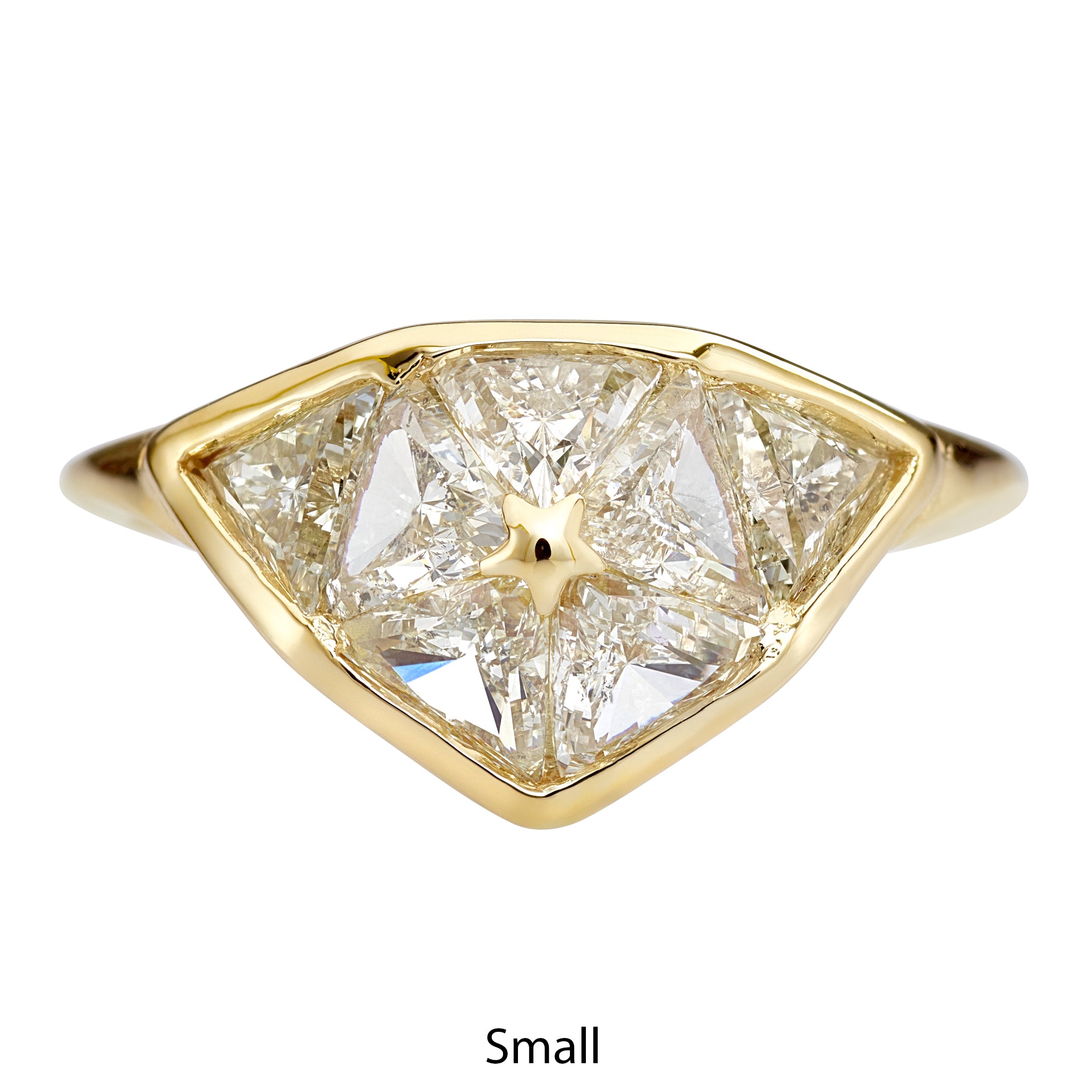 Interstellar Dome Ring with Triangle Cut Diamonds – ARTEMER