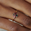 Ladybug-Red-Garnet-_-Black-diamond-Ring-top-shot