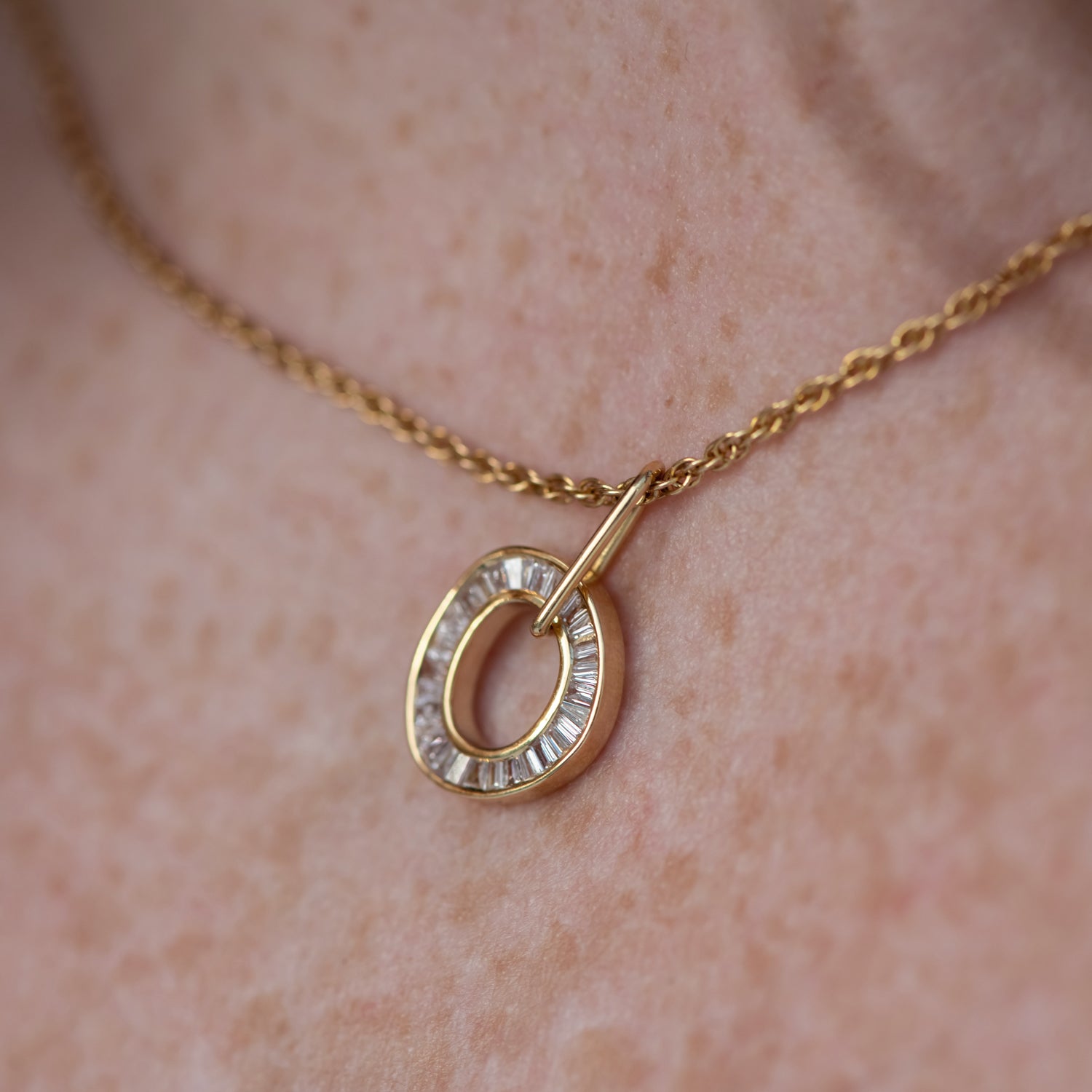 Light pink diamond necklace Clearance