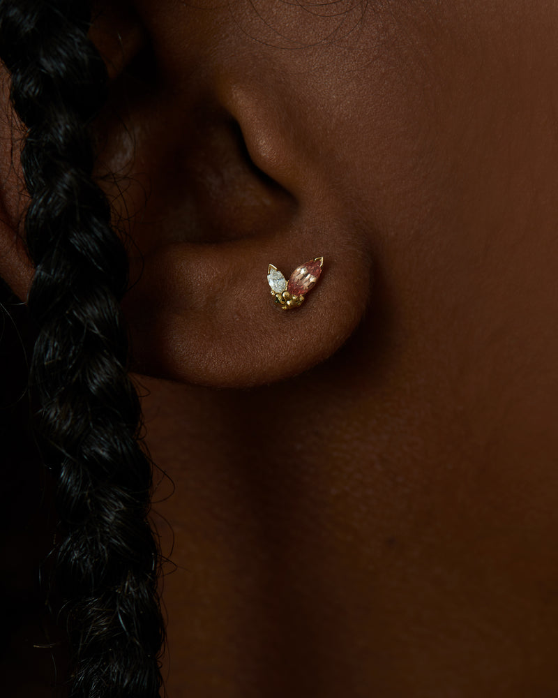 Little-Sprout-Diamond-_-Padparadscha-Sapphire-Earrings-solid-gold
