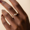 Lozenge-Cut-Diamond-Engagement-Ring-with-a-Golden-Bezel-top-shot