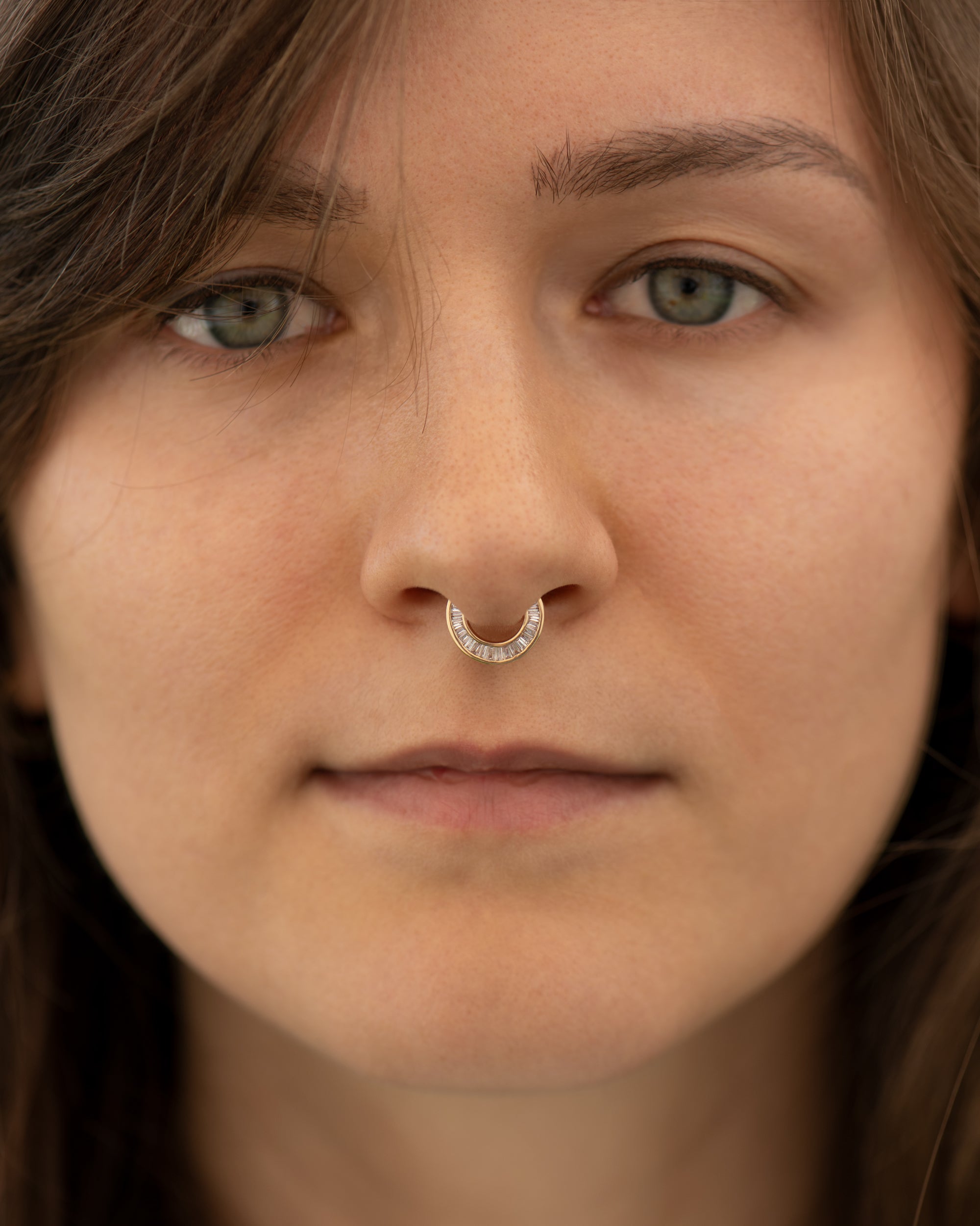 Diamond cut nose hoop Clearance