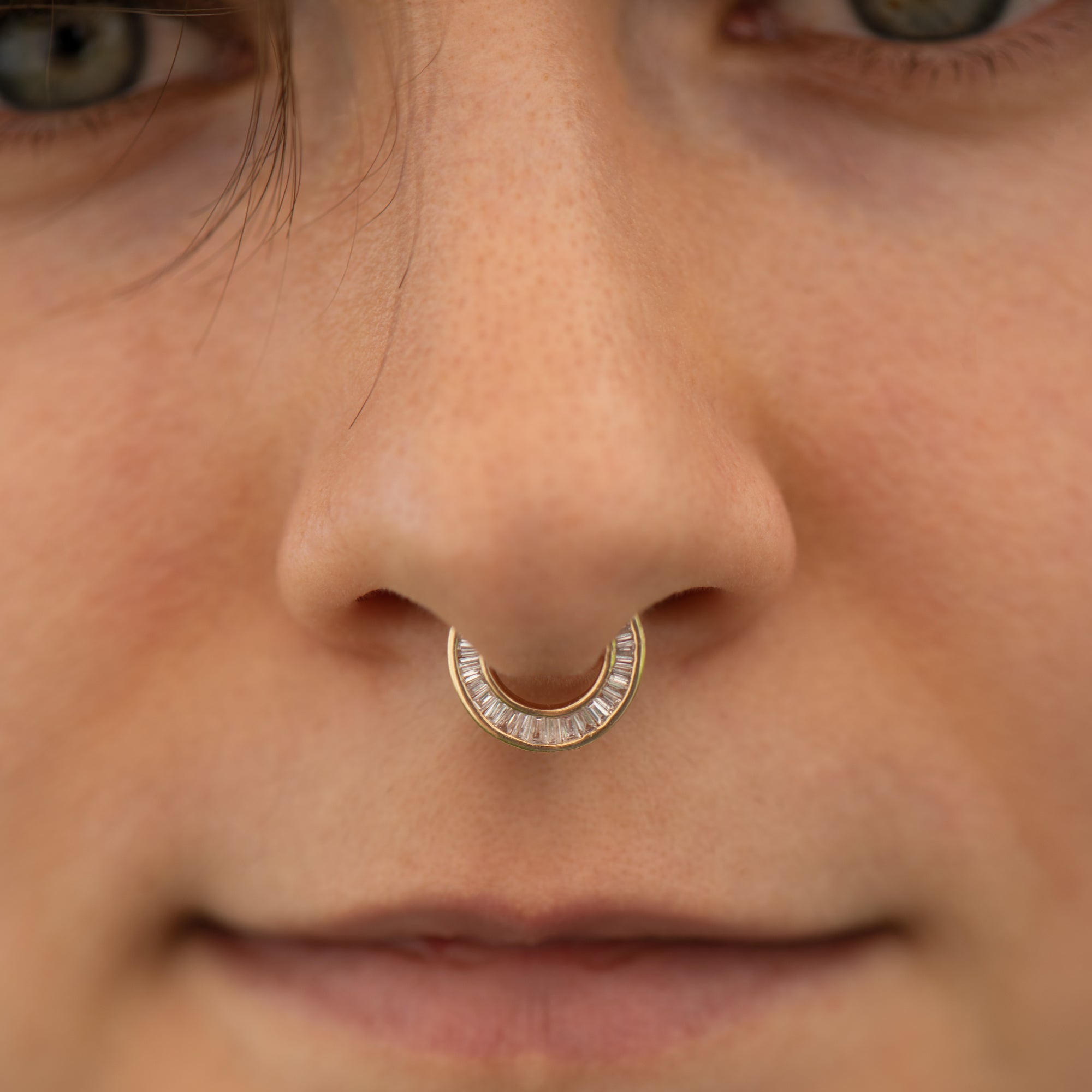 Diamond cut nose hoop Clearance